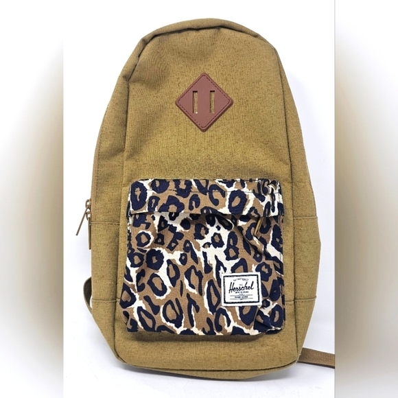Herschel Supply Company Handbags - Herschel Supply Co Heritage Sling Bag Backpack Green/Leopard